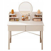 Tavolo da Trucco Bianco 80x40x125,5 cm Moderno e Salvaspazio