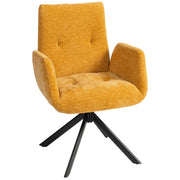 Poltrona girevole moderna ¨C Xylo ¨C tessuto giallo, fino a 120 kg