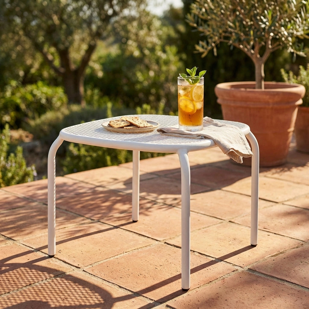 Tavolo da Giardino in Acciaio cm 40x40x43 - DELL