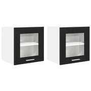 Armadio pensile | Mobile da Cucina con porta 2 pz Rovere Nero 40 x 31 x 40 cm