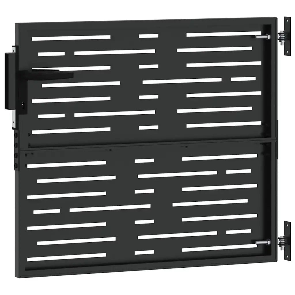 vidaXL Cancello da giardino con blocco Nero 105 x 100 cm
