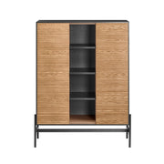 Credenza decorativa Consolle laterale stretta Nero 92x40x119cm HFSB04-SCH