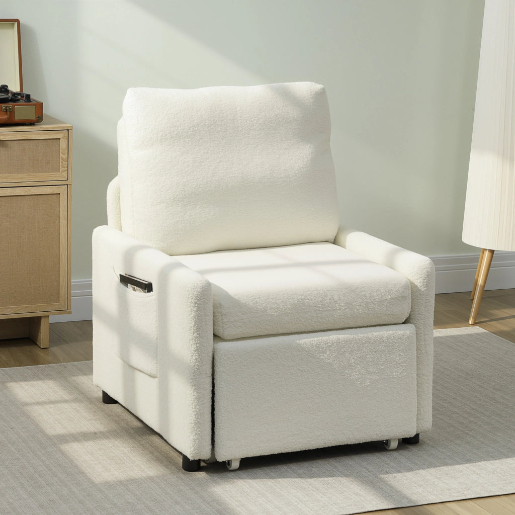 Poltrona letto con contenitore ¨C Zephmum ¨C Cr¨¨me 72x85.5x91 cm