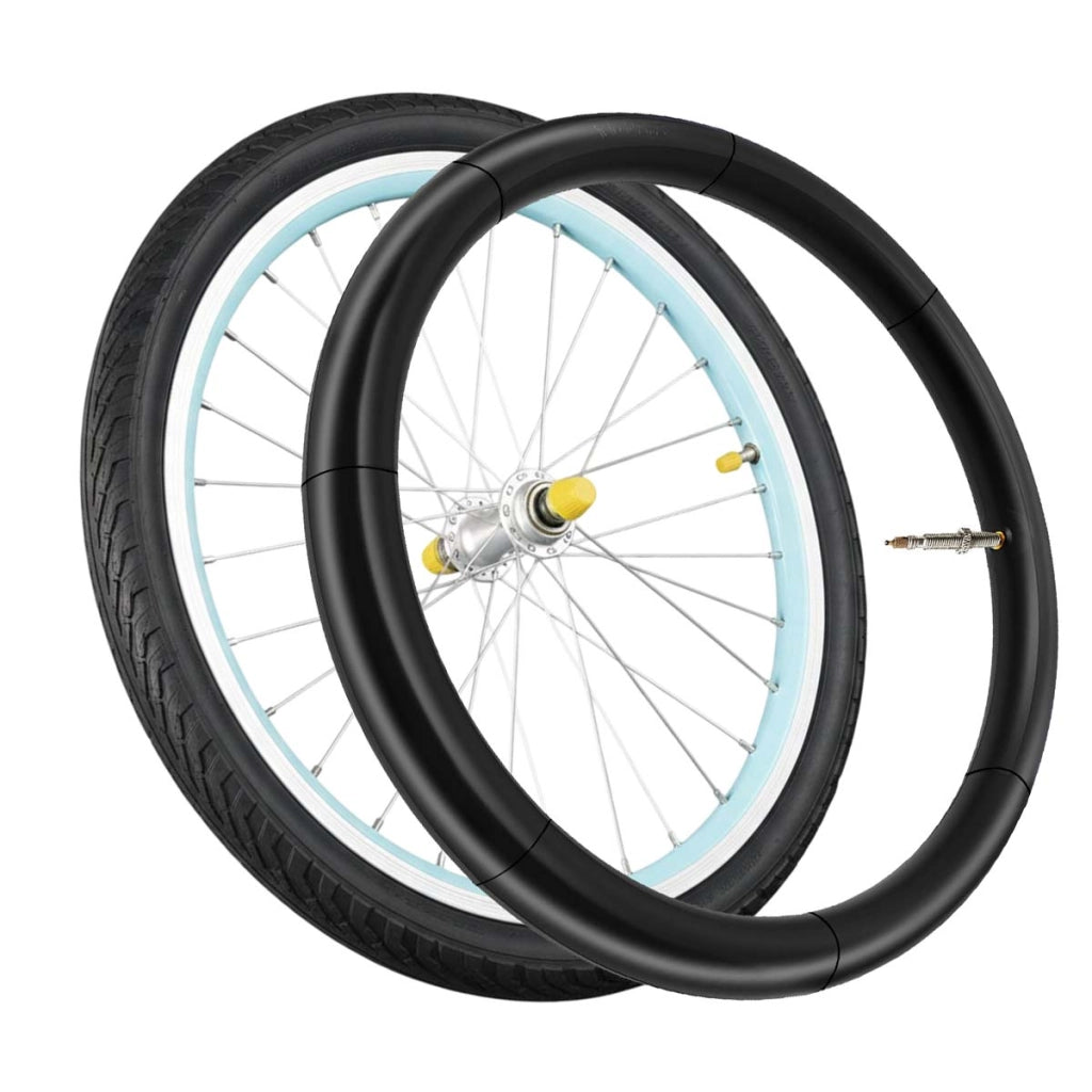 Camera d'aria 24x1.75 a 1.90 per bicicletta in gomma con valvola da 44 mm Nero Avizar