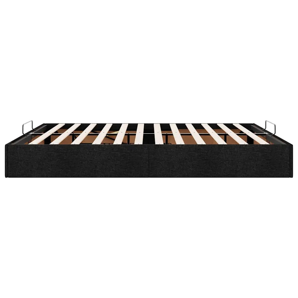 Struttura Letto Pouf senza Materasso Nero 180x200 cm in Tessuto 3310898