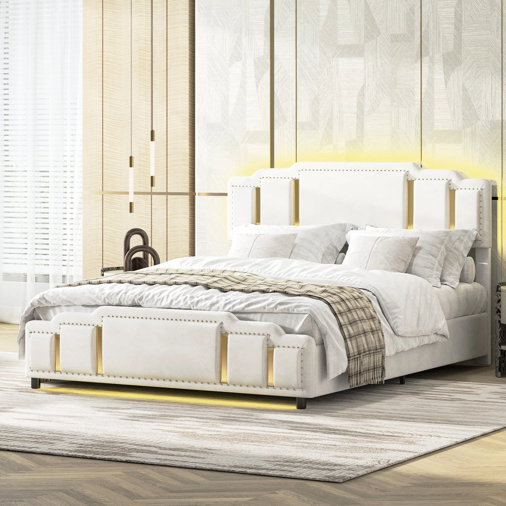Letti contenitori 160x200 cm con sollevamento idraulico; velluto beige