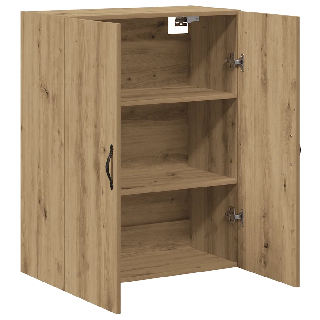 Mobile a Parete Rovere Artigianale 69,5x34x90 cm in Truciolato
