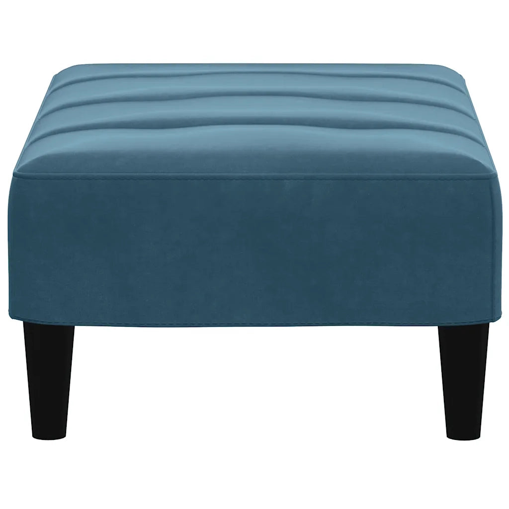 Poggiapiedi Blu 77x55x31 cm in Velluto 4007365