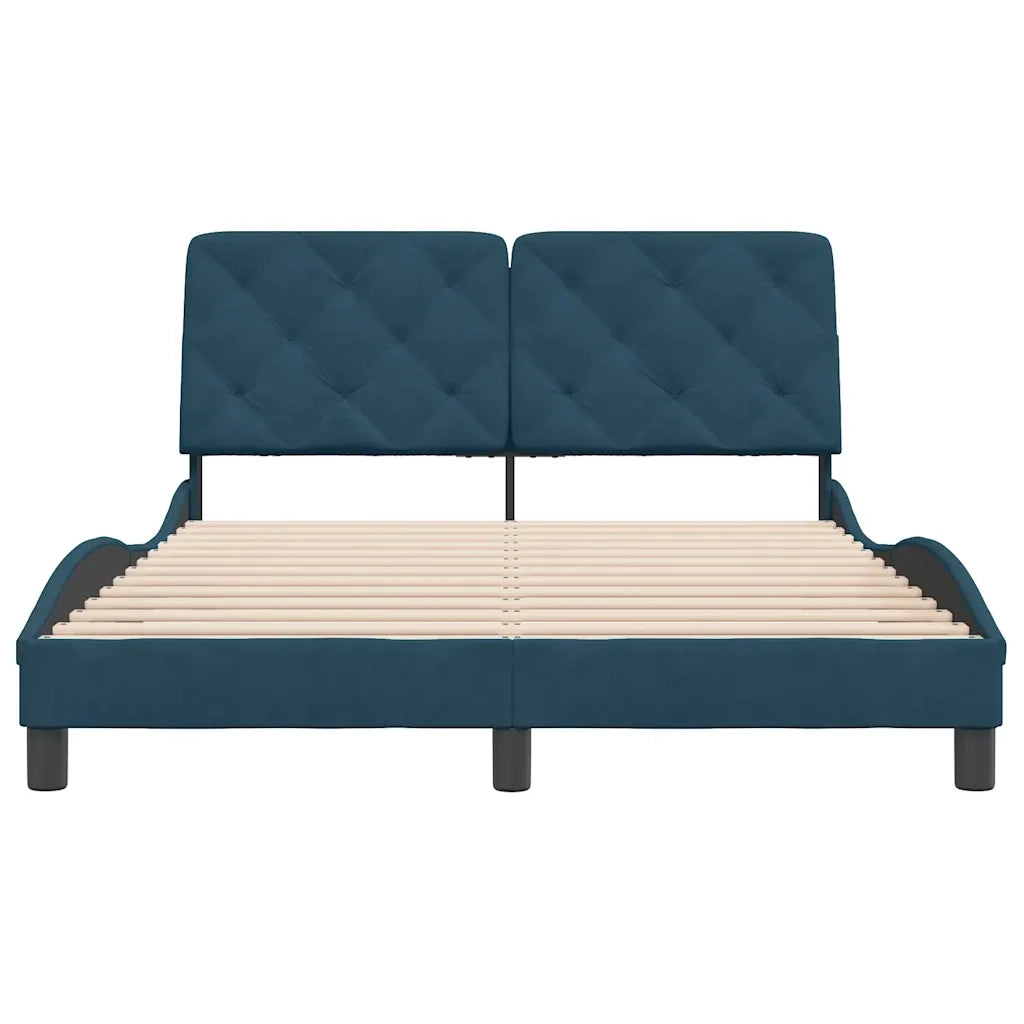 Giroletto senza Materasso Blu 120x200 cm in Velluto 3207915