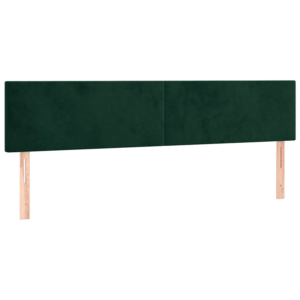 Testiera a LED Verde Scuro 200x5x78/88 cm in Velluto 3121401