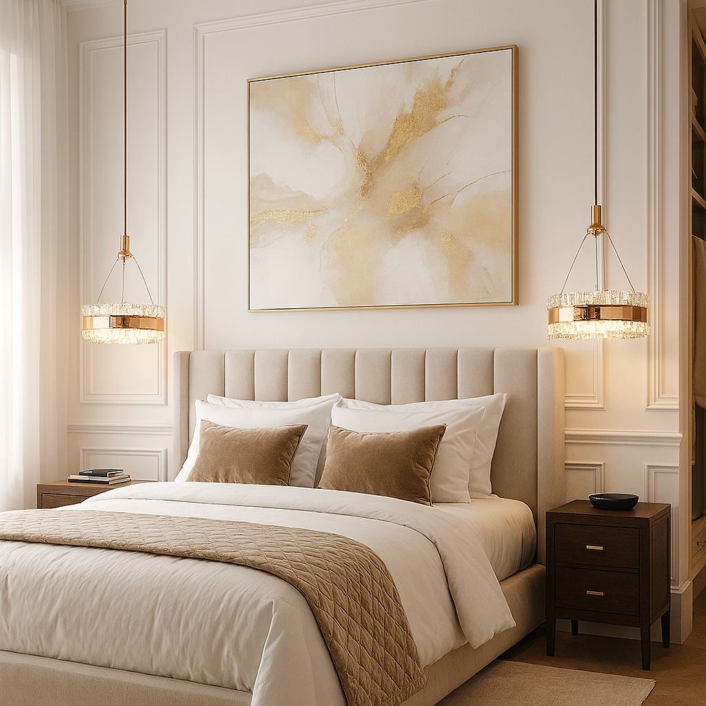 Lampadario A Sospensione In Cristallo Led Lhj099-cp Gold