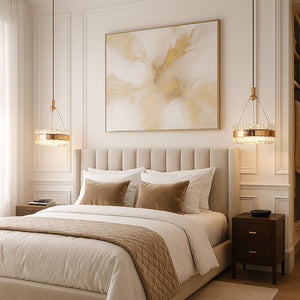 Lampadario A Sospensione In Cristallo Led Lhj099-cp Gold