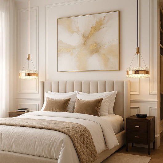 Lampadario A Sospensione In Cristallo Led Lhj099-cp Gold