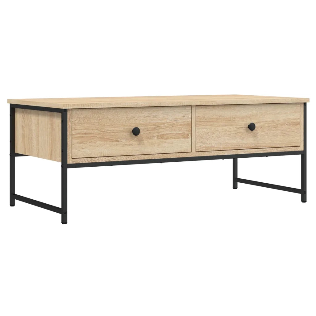Tavolino Salotto-Tavolino da soggiorno-Tavolo Rovere Sonoma 101x49x39,5 cm Legno Multistrato