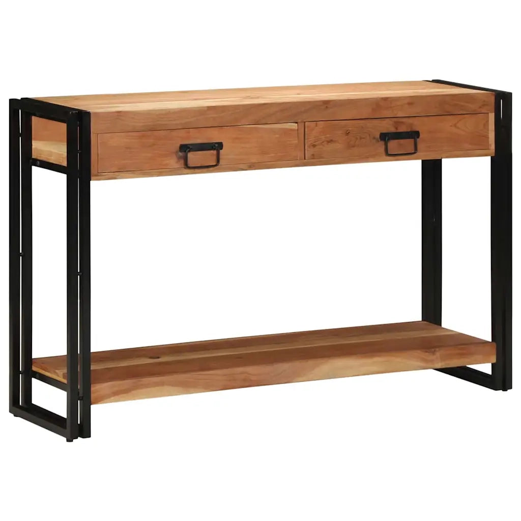 Tavolo consolle con cassetto Marrone Legno di Acacia Massello 4102734
