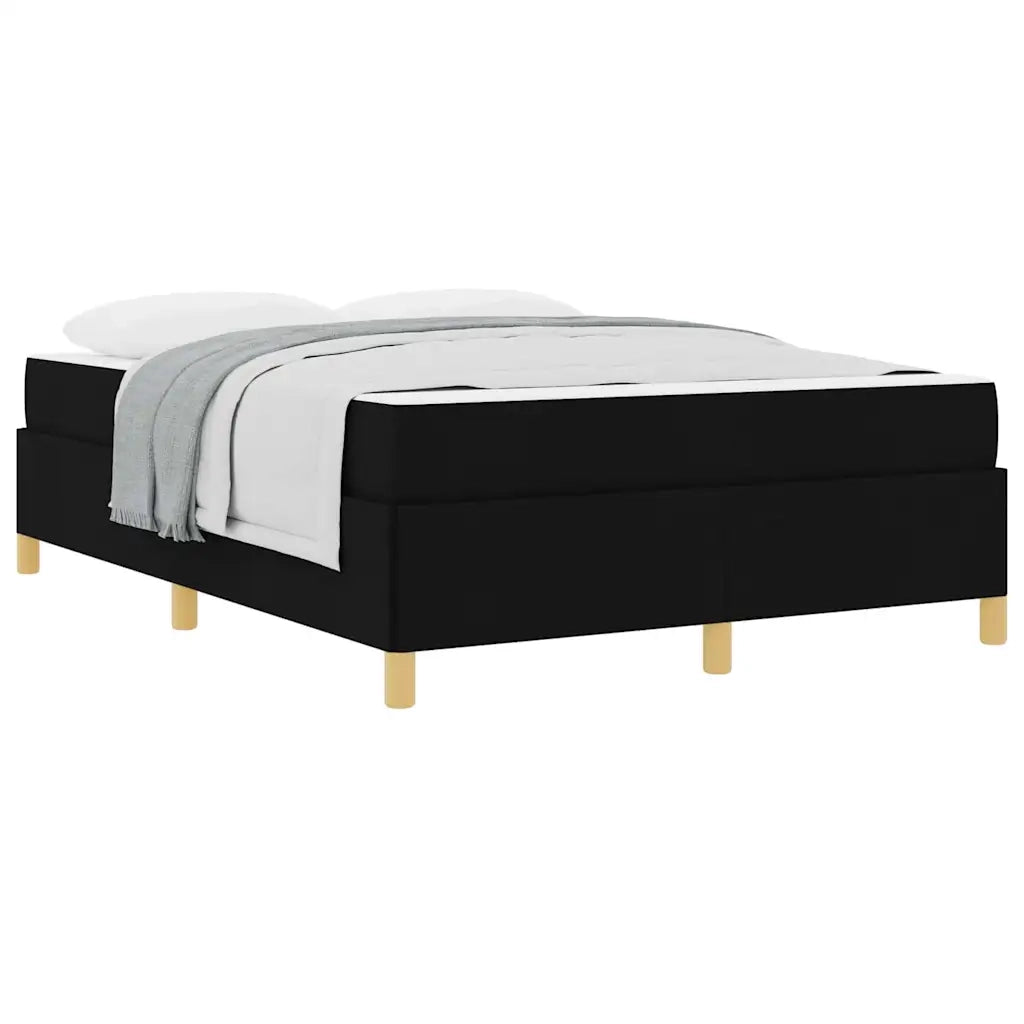 vidaXL Letto a molle Nero e Bianco e Nero 160 x 200 cm Tessuto