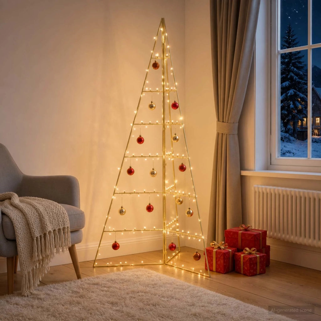 Albero di Natale in metallo con supporto pieghevole KUOPIO 42053859
