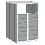 Copribidone con Ruote Bidone Singolo Grigio 72x81x115cm Acciaio CFW2597907