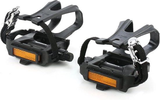 Pedali per bicicletta con clip - plastica - allenatore per spin bike MTB bicicletta da corsa 9/16 pollici