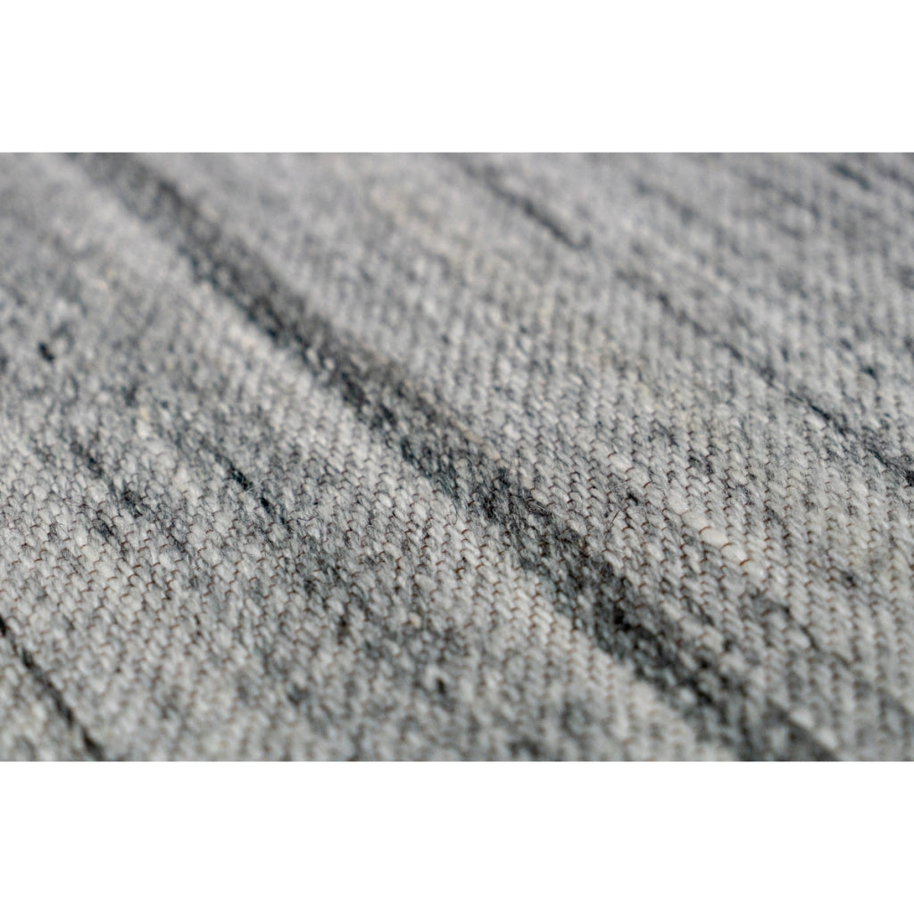 Pouf Phoenix in Lana e Cotone Intrecciato Grigio