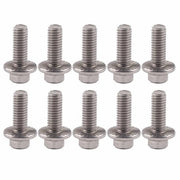 Viti in acciaio inossidabile SS304 con basi a 6 facce - M6 x 30 - Accessori per mobili - 10 pezzi - Per macchine e mobili