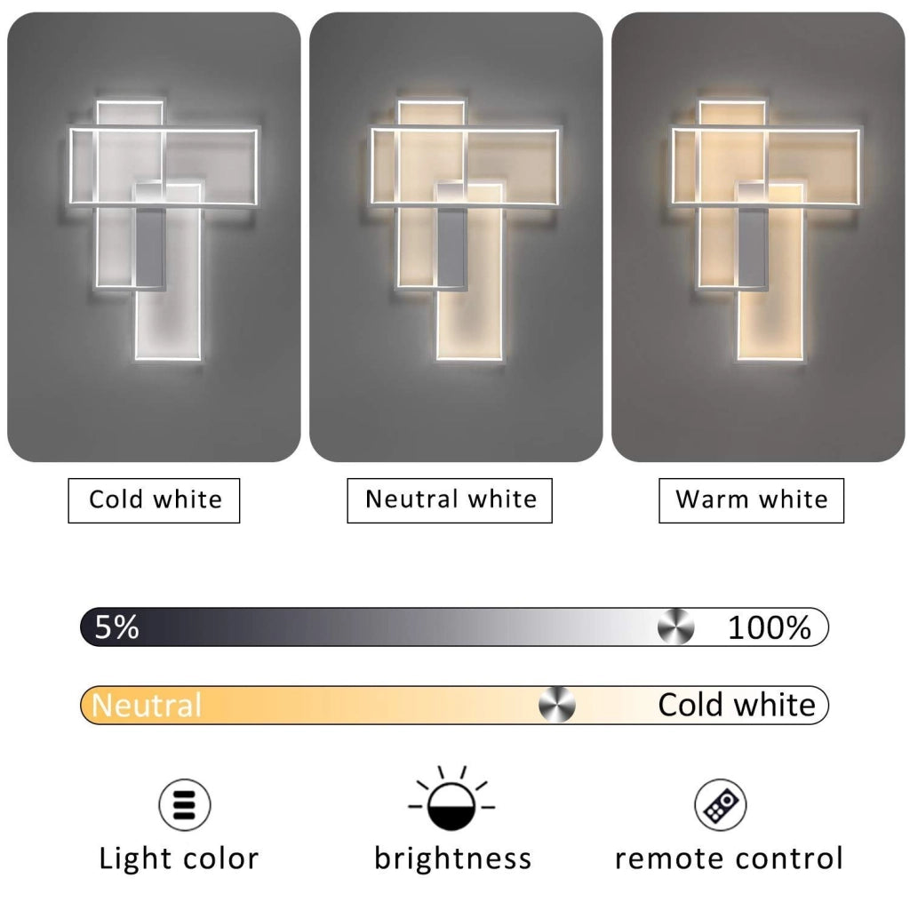 ZMH Lampada da soffitto LED geometrica moderna multifunzione anche parete