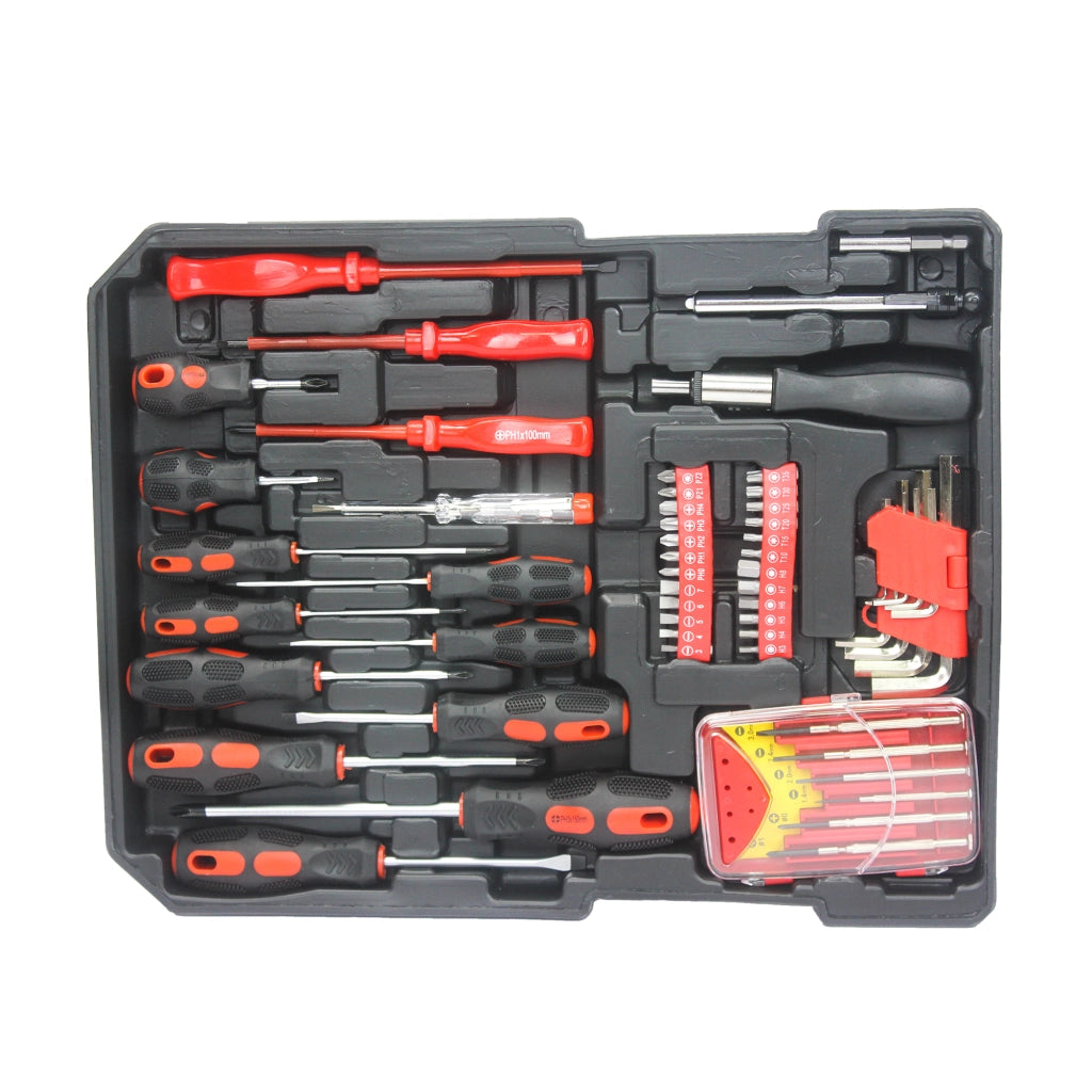 Carrello portautensili con 4 cassetti e vani; per garage e casa; in plastica e alluminio; argento; 41.5×24.0×54.5 cm