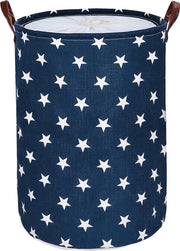 24 Pollici Opvougbile Cestino Rotondo per Lavatrice, Cotone (Stella Blu, XL) Portatile