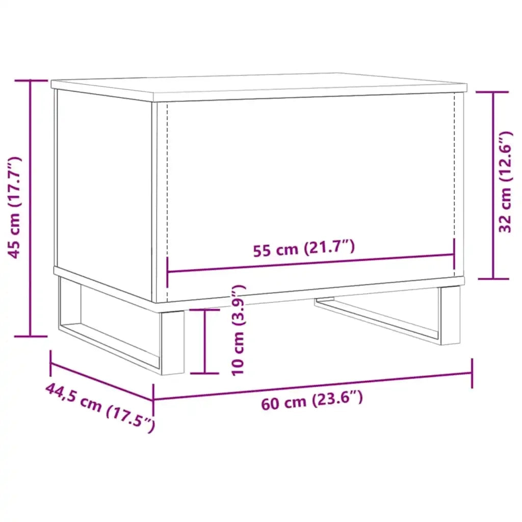 Supporto per acquario artigianale in rovere 36x75x72,5 cm in legno ingegnerizzato 857291