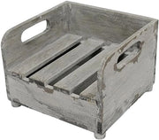 Servizio per tovagliette in legno rustico 18 cm antico grigio patinato - servizio tovagliette per tavola decorazione
