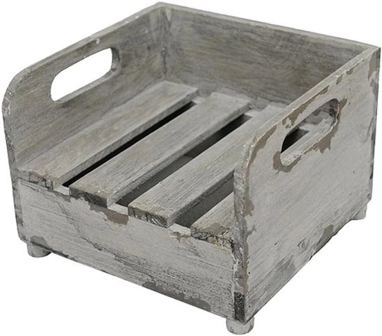 Servizio per tovagliette in legno rustico 18 cm antico grigio patinato - servizio tovagliette per tavola decorazione