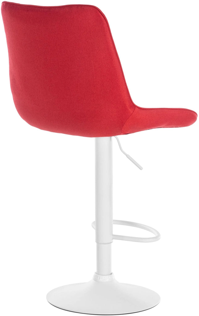 Sgabello Toni Tessuto rosso,bianco