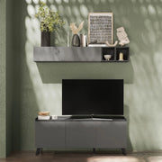 Porta tv ardesia e piombo 72x181x42