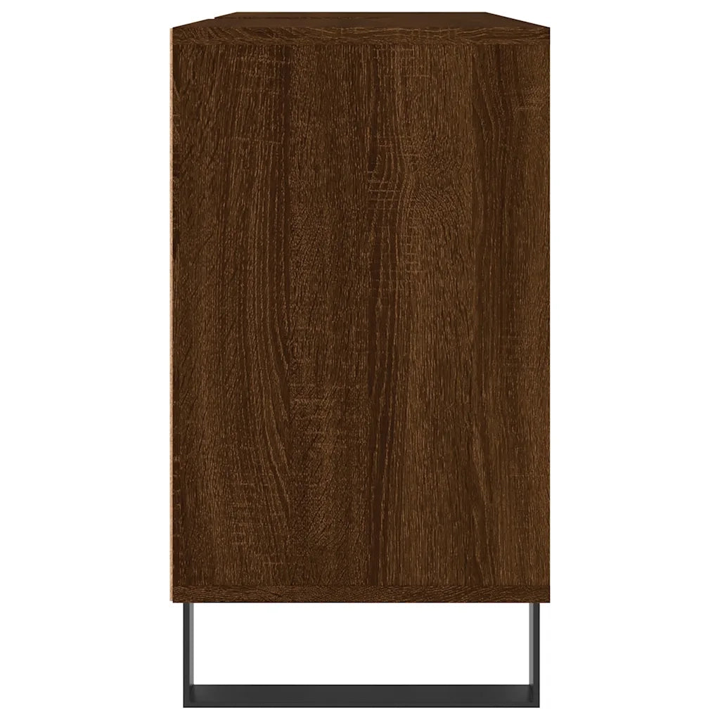 Mobile bagno moderno con vani contenitori flessibili 80 x 33 x 60 cm legno composito rovere marrone 02_0049070