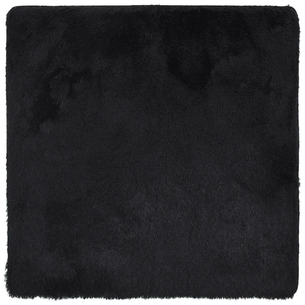 Tappeto Shaggy a Pelo Lungo NAVARRA Nero 120x120 cm poliestere 4102862
