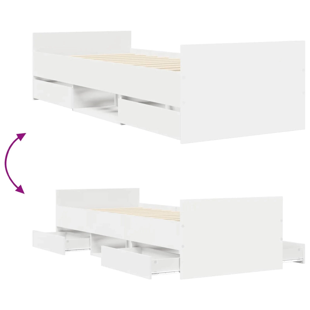 Telaio del letto con storage Bianco 80 x 200 cm 3429509
