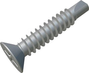 Viti a Tappo Auto, Testa Pianeggiante, Testa Piatta, Fusto a Viti Phillips - Pacchetto da 100 - Rivestito di Zinco - Fissaggio di lastre di metallo, tegole, finestre - Viti a Tappo Auto DIN7504 P - 3,5 mm x 13 mm