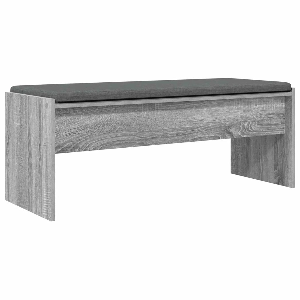 Panca per ingresso con cuscino-Sgabello-Panca da Corridoio Grigio Sonoma 103 x 38 x 40 cm