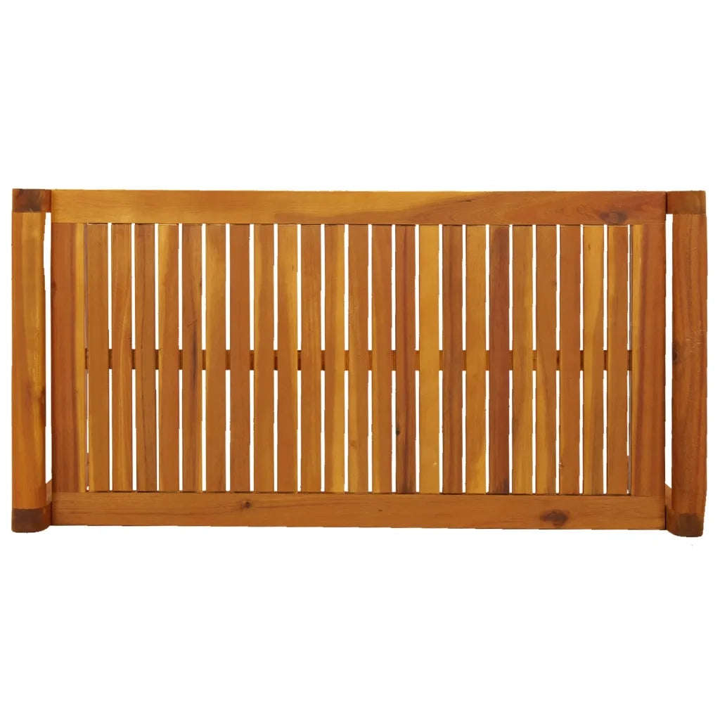 Set Divani Giardino 2 pz Cuscini Bianco Crema in Legno Massello 312141