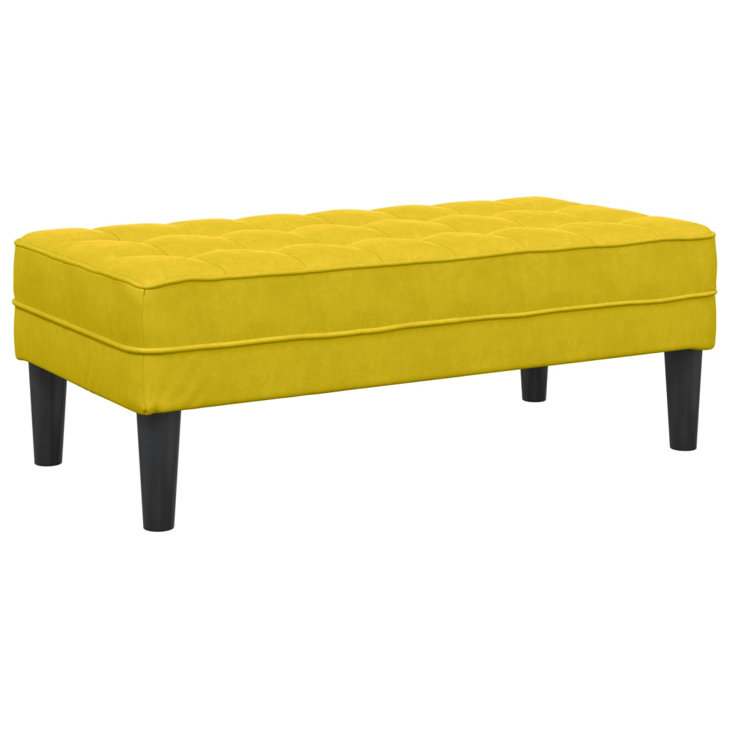 panchina gialla 113x57x39 cm in velluto