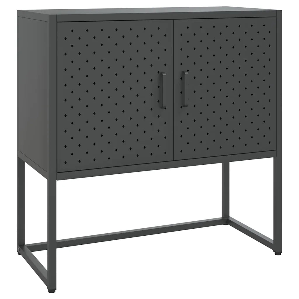 Credenza Antracite 75x35x75 cm in Acciaio