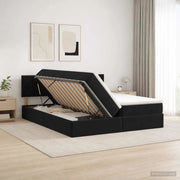 Letto con Contenitore con testiera 2 pz Nero 3458957