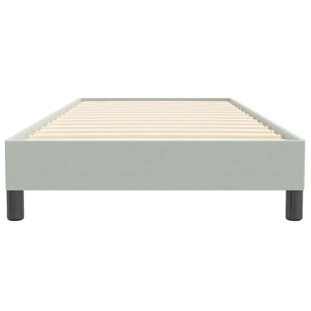 Letto a Molle senza Materasso Grigio Chiaro 80x220 cm Velluto
