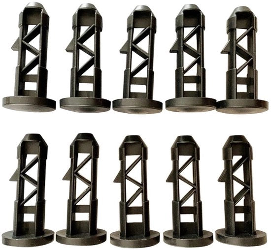 Pacchetto di 10 viti per cardini per coperchio cassonetto - diametro foro 20 mm - attacco per cassonetto da 50 / 80 / 100 / 120 / 240 l