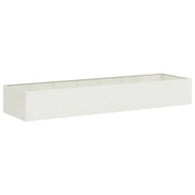 Fioriera | Cassetta per fiori | Vaso Bianca 280x80x40 cm in Acciaio