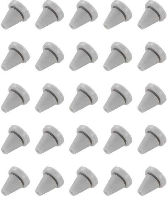 Douchekop Universale, 25 pezzi, Resistente e Robusto, Grigio Scuro, Bocchettoni in Silicone, Idoneo per Fori 6 mm, Utilizzabile Universalmente