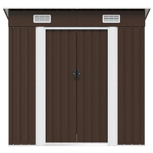 Capanno Attrezzi da Giardino Marrone 194x121x181 cm in Acciaio cod mxl 53958