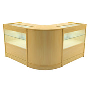 Set Banconi Acero Selene LED C900 CM60 con Serratura e Vetrina Espositiva