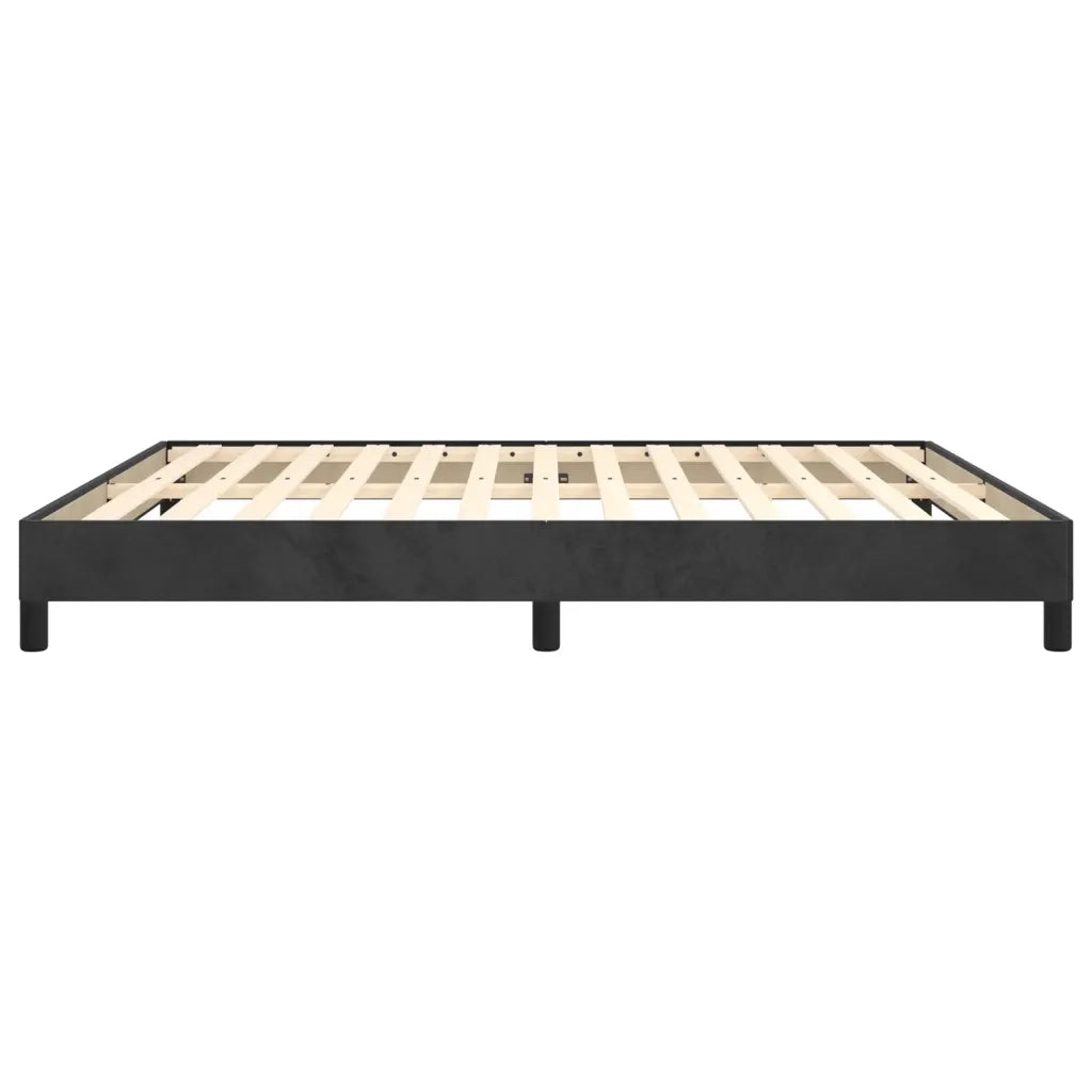 Giroletto senza Materasso-Struttura Letto Nero 180x200 cm in Velluto 876459