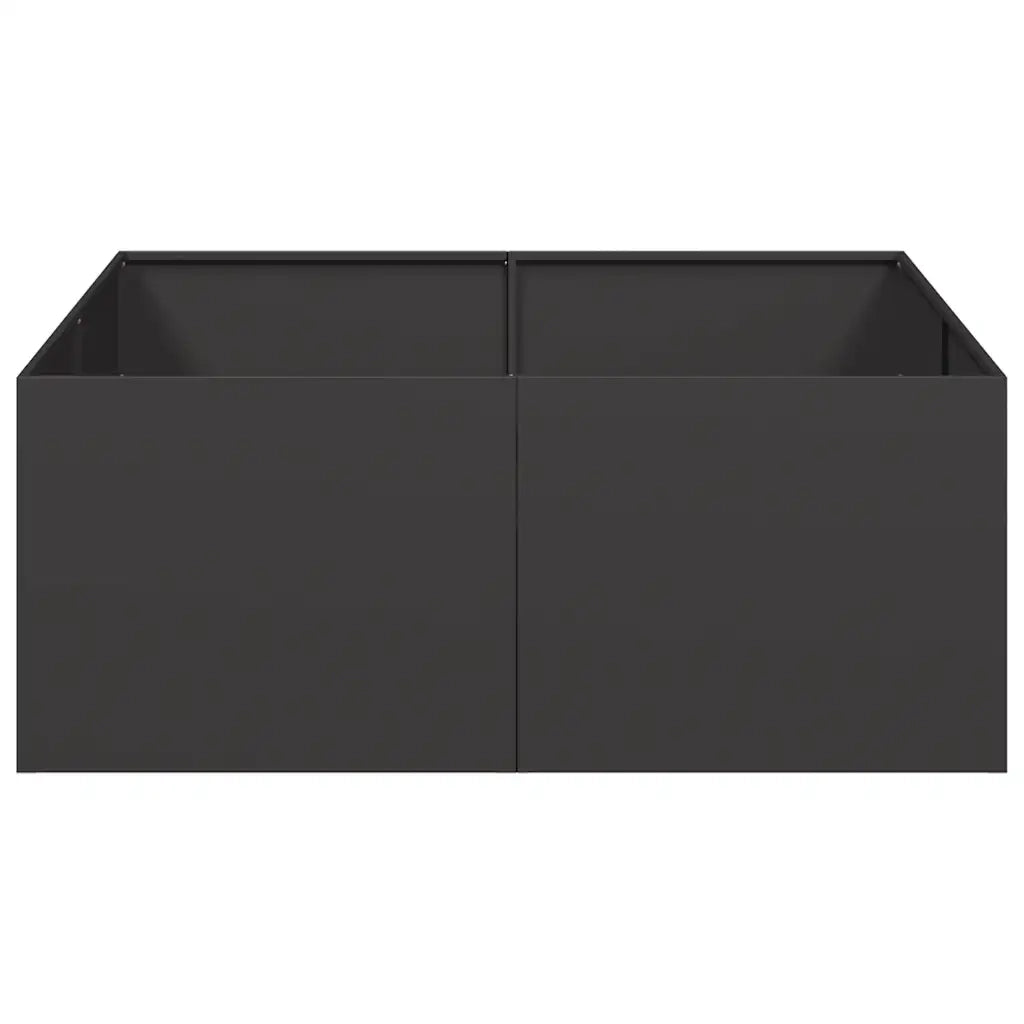 Fioriera Nera 100x100x40 cm in Acciaio 860815